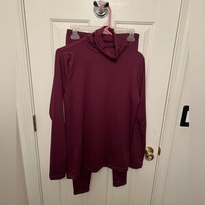 Zenana Outfitters Burgundy Lounge Set